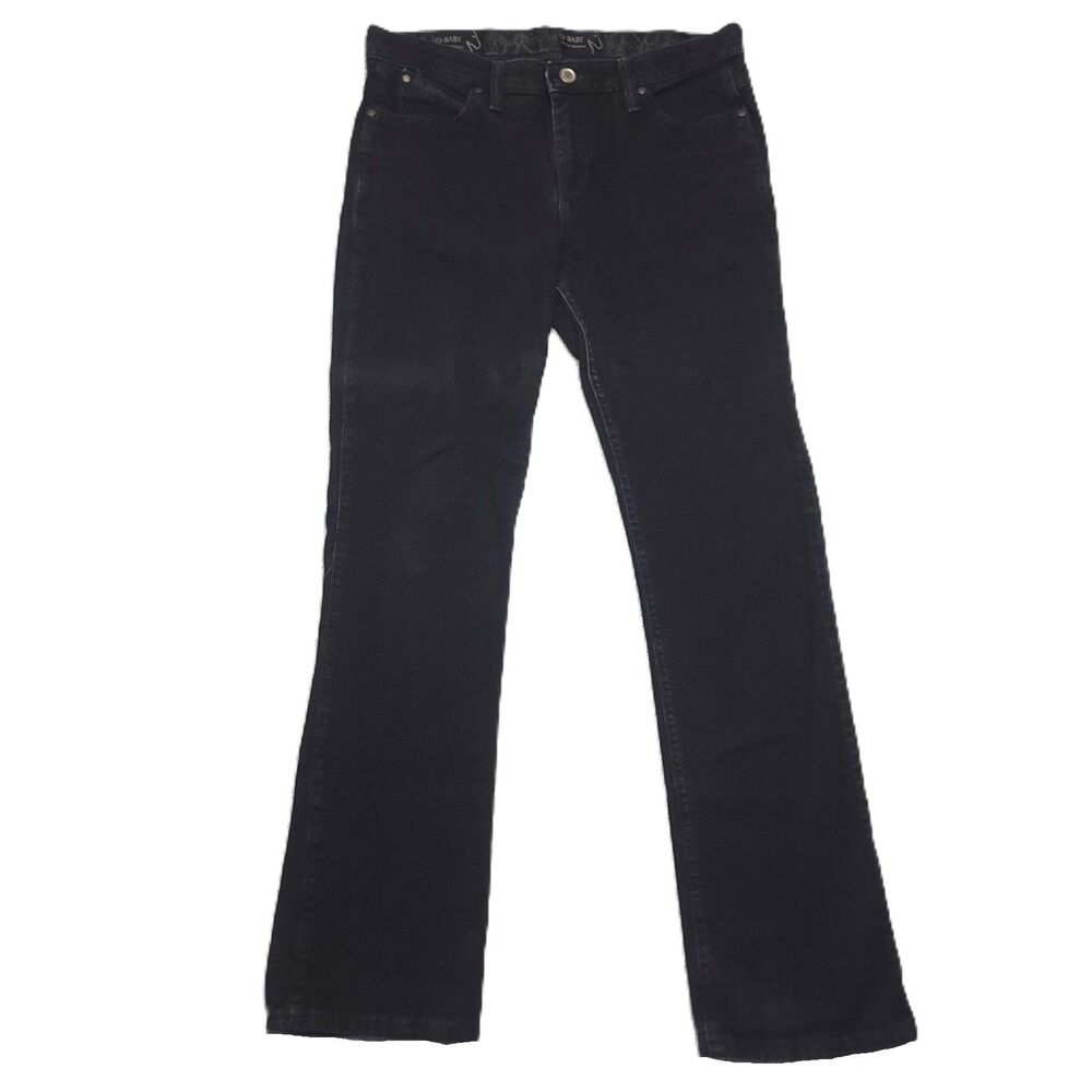 Wrangler Q Baby Ultimate Riding Jeans Womens 9/10x34 Stretch Bootcut Pants Black